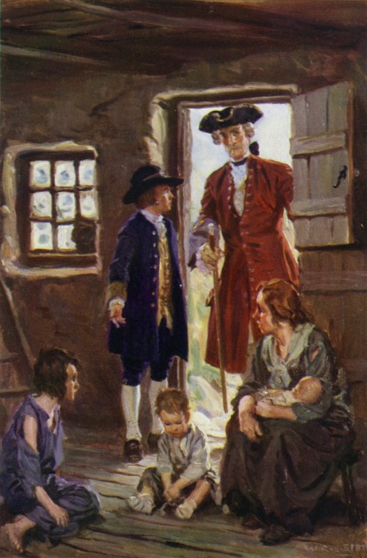 "Unge Jones drog honom lustigt till Black Georges boning" (färg litho) av W.R.S. (after) Stott
