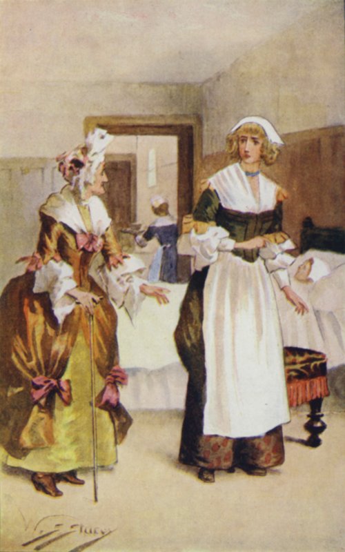 Gertrude mötte Lady Scrope med rodnade kinder och glödande ögon av W.S. Stacey