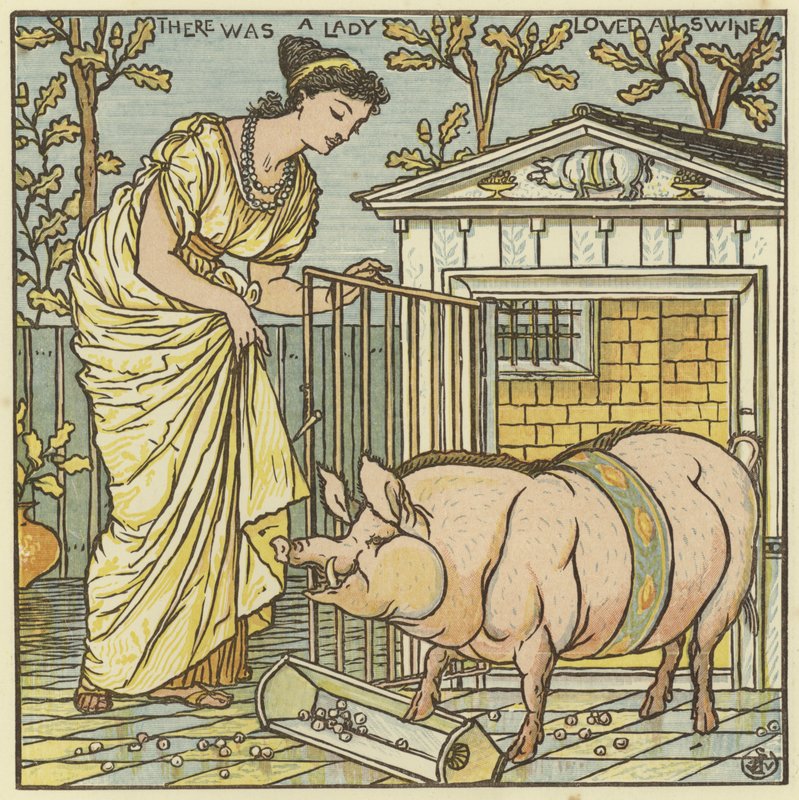Det fanns en dam som älskade ett svin av Walter Crane