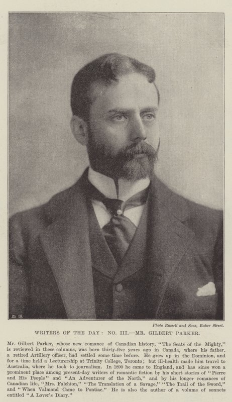 Dagens författare, herr Gilbert Parker av Walter Crane