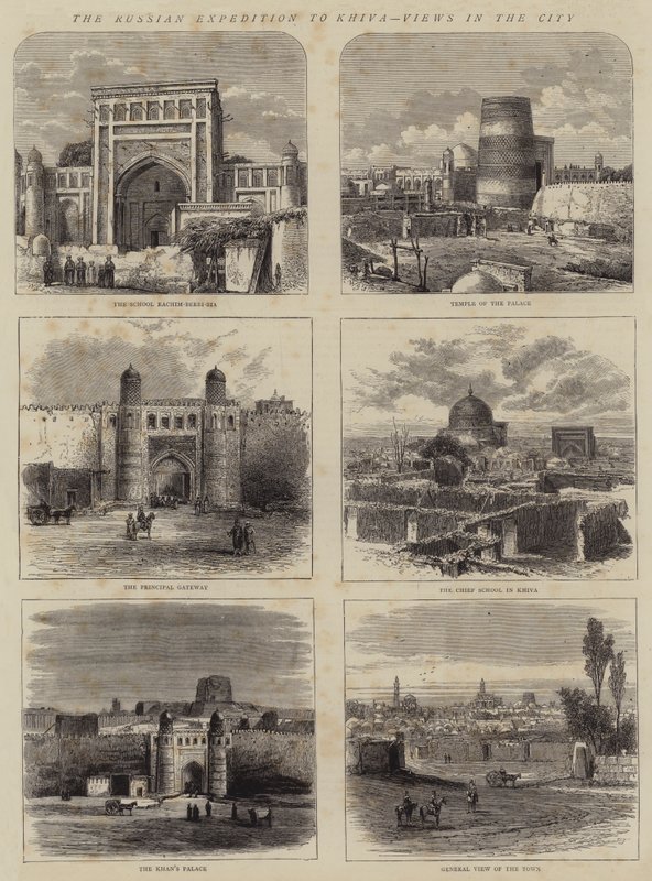 Den ryska expeditionen till Khiva, utsikter i staden av Walter Granville Smith