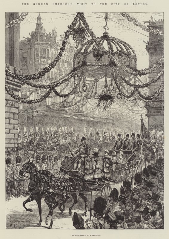 Den tyske kejsarens besök i London City av Walter Paget