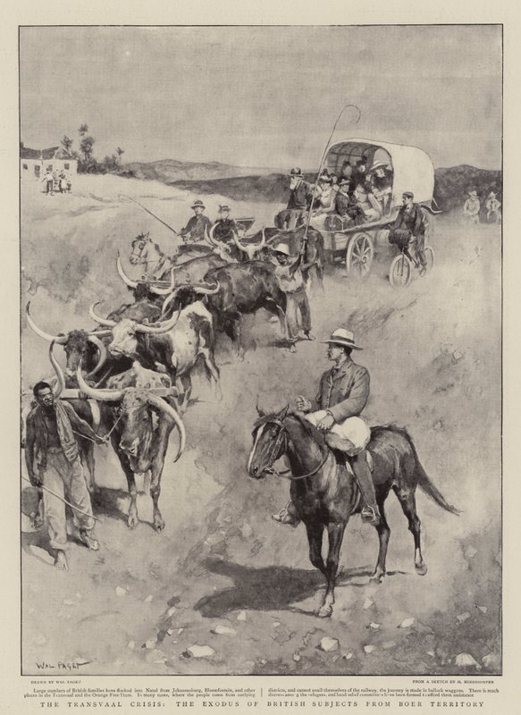 Transvaal-krisen, de brittiska medborgarnas utflyttning från boerområdet av Walter Stanley Paget