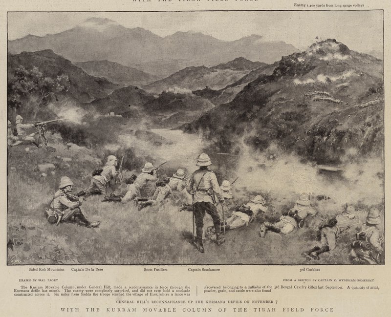 Med Kurrams rörliga kolumn från Tirah Field Force av Walter Stanley Paget