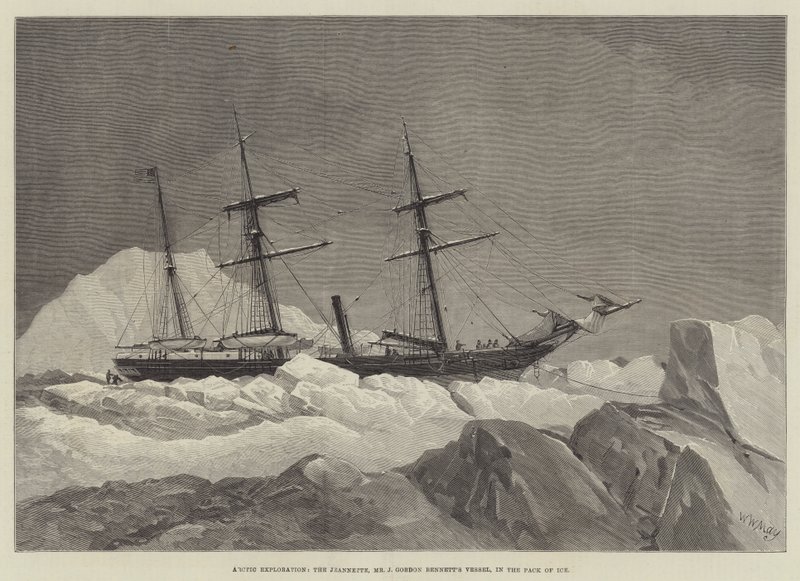 Arctic Exploration, Jeannette, Mr J Gordon Bennetts fartyg, i ispaketet av Walter William May