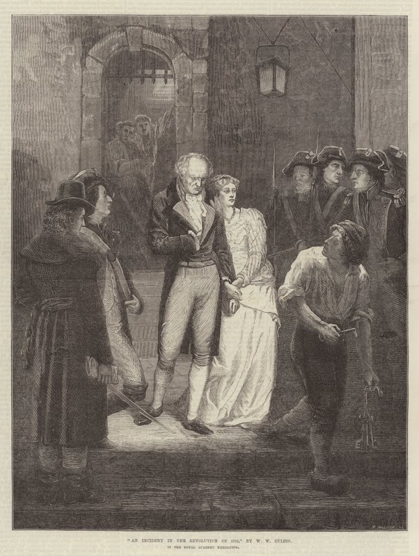 En händelse under revolutionen 1792, i Royal Academy Exhibition av Walter William Ouless
