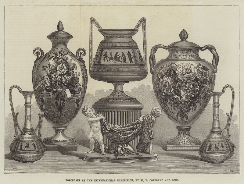 Porslin på den internationella utställningen, av W T Copeland and Sons av Thomas Walter Wilson