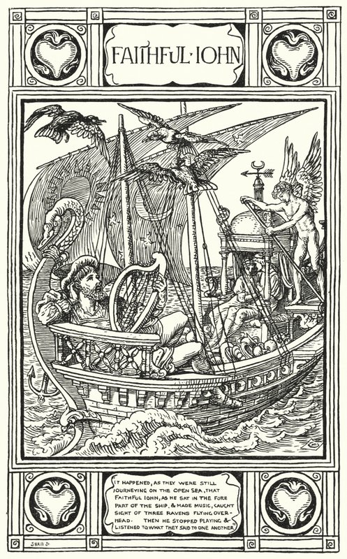 Faithful John (gravyr) av Walter (after) Crane
