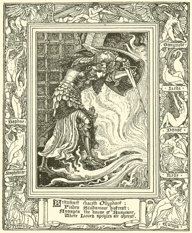 Från Spensers Faerie Queene (gravyr) av Walter (after) Crane