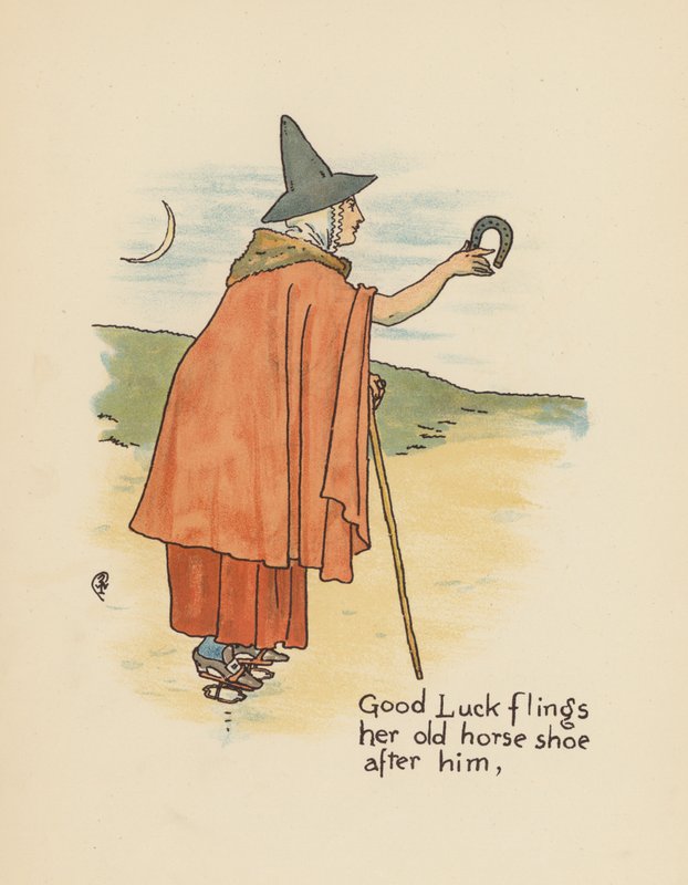 Illustration till Legends for Lionel av Walter Crane (färglitografi) av Walter (after) Crane