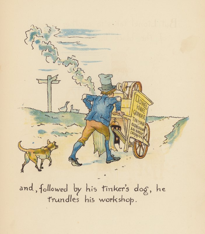 Illustration till Legends for Lionel av Walter Crane (färglitografi) av Walter (after) Crane