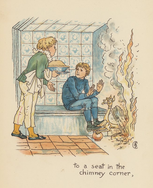 Illustration till Legends for Lionel av Walter Crane (färglitografi) av Walter (after) Crane