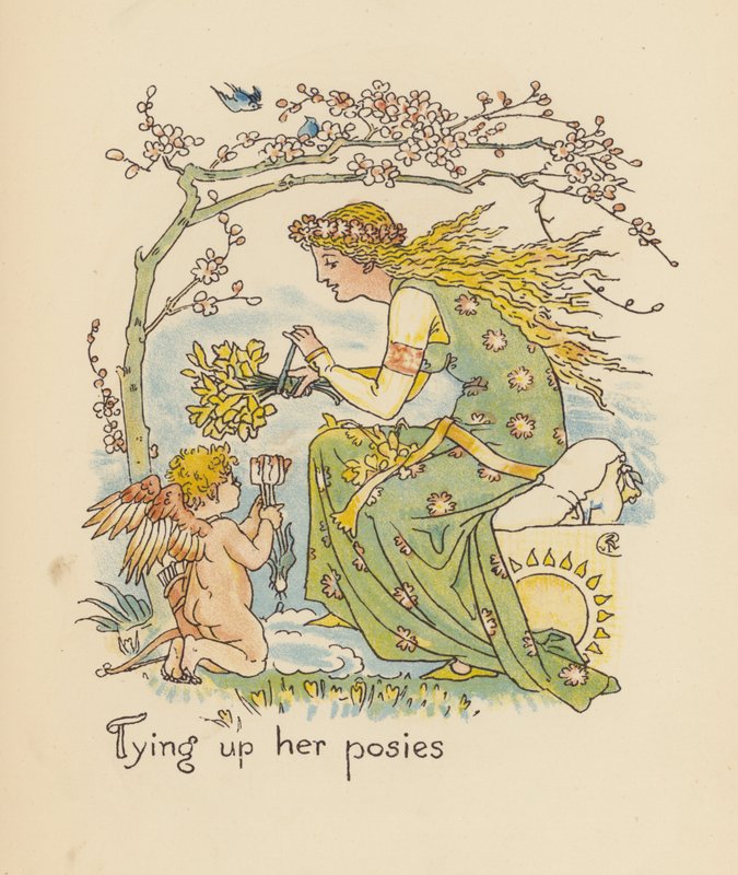 Illustration till Legends for Lionel av Walter Crane (färglitografi) av Walter (after) Crane