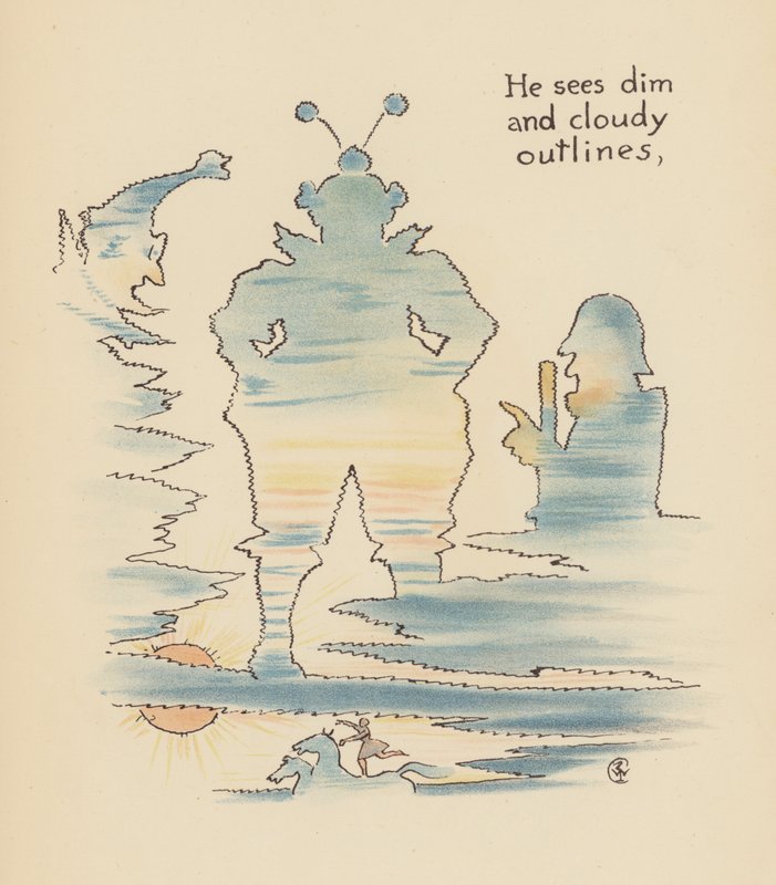 Illustration till Legends for Lionel av Walter Crane (färglitografi) av Walter (after) Crane