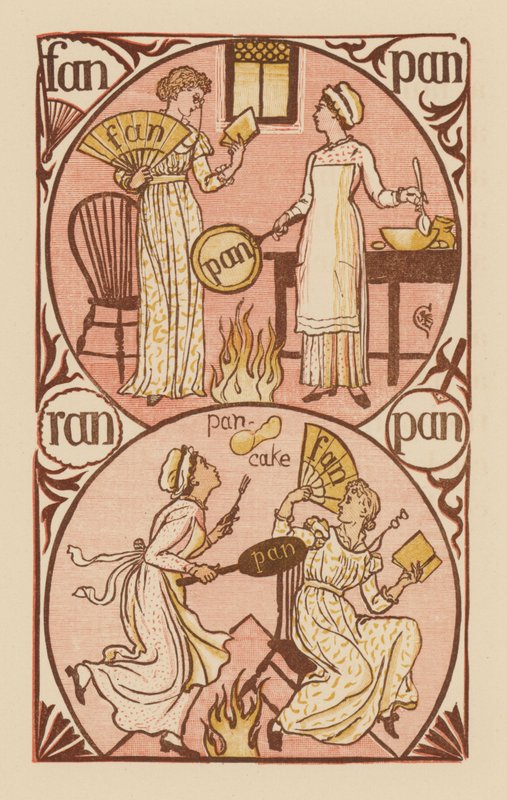 Sida från The Golden Primer (färg litho) av Walter (after) Crane