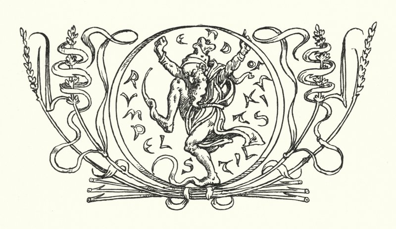 Rumpelstiltskinn (gravyr) av Walter (after) Crane