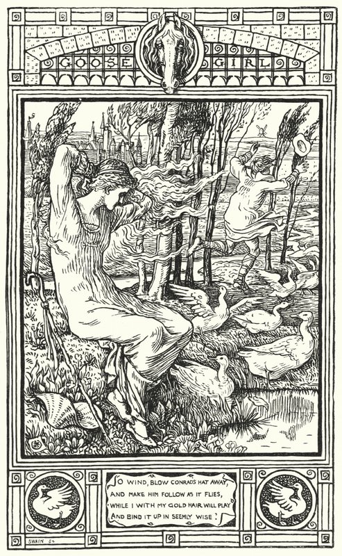Gåsflickan (gravyr) av Walter (after) Crane