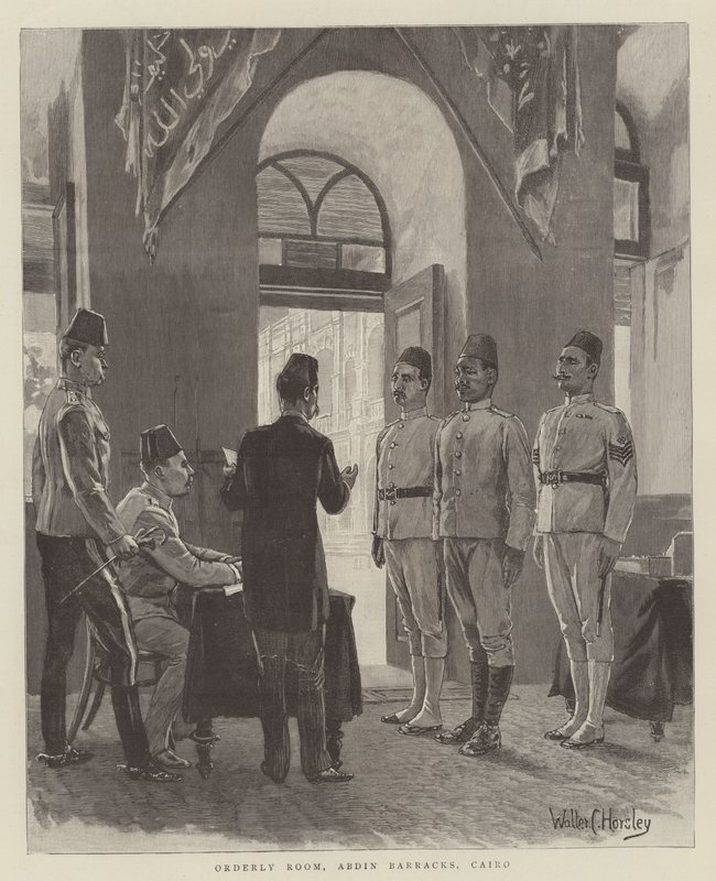 Ordnat rum, Abdin baracker, Kairo, Indien av Walter Charles Horsley