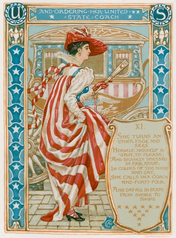 Och beställer hennes United State Coach av Walter Crane