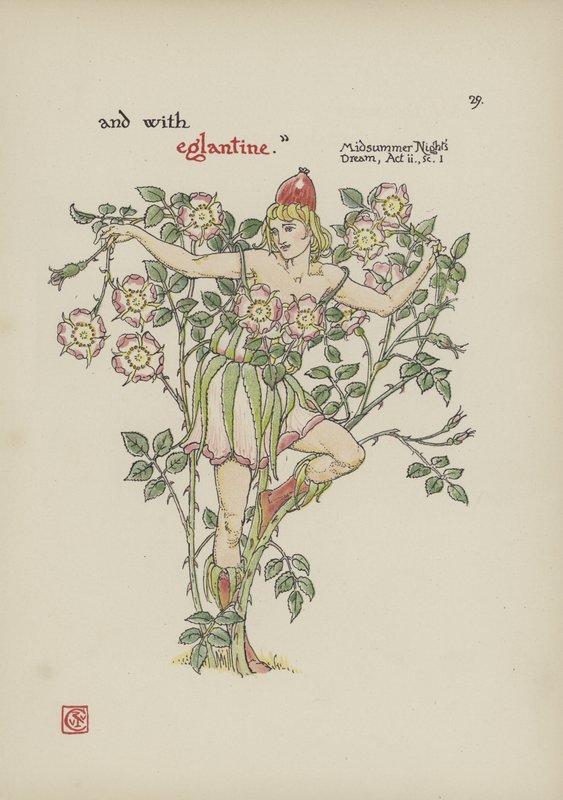 Blommor från Shakespeares trädgård av Walter Crane