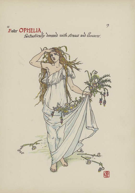 Blommor från Shakespeares trädgård av Walter Crane