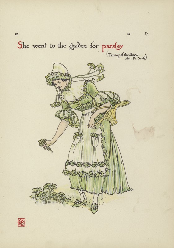 Blommor från Shakespeares trädgård av Walter Crane