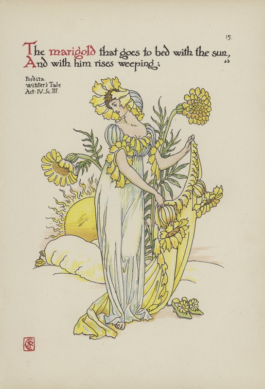Blommor från Shakespeares trädgård av Walter Crane