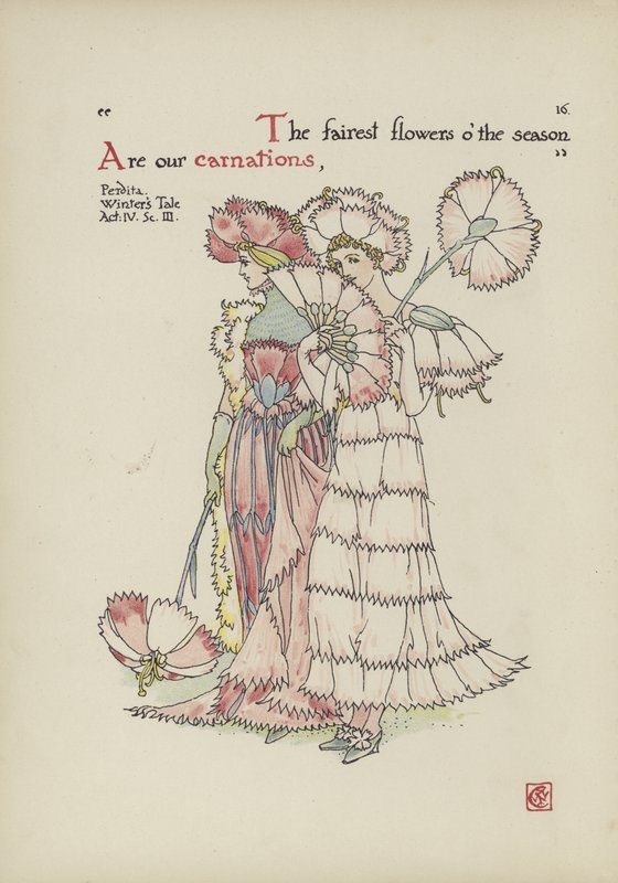 Blommor från Shakespeares trädgård av Walter Crane