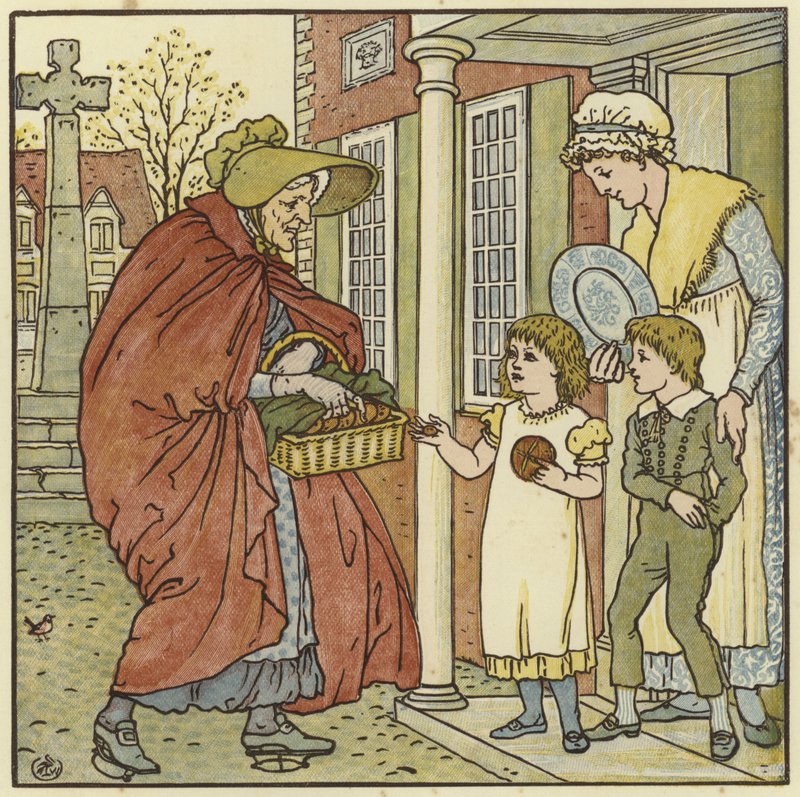 Heta korsbullar av Walter Crane