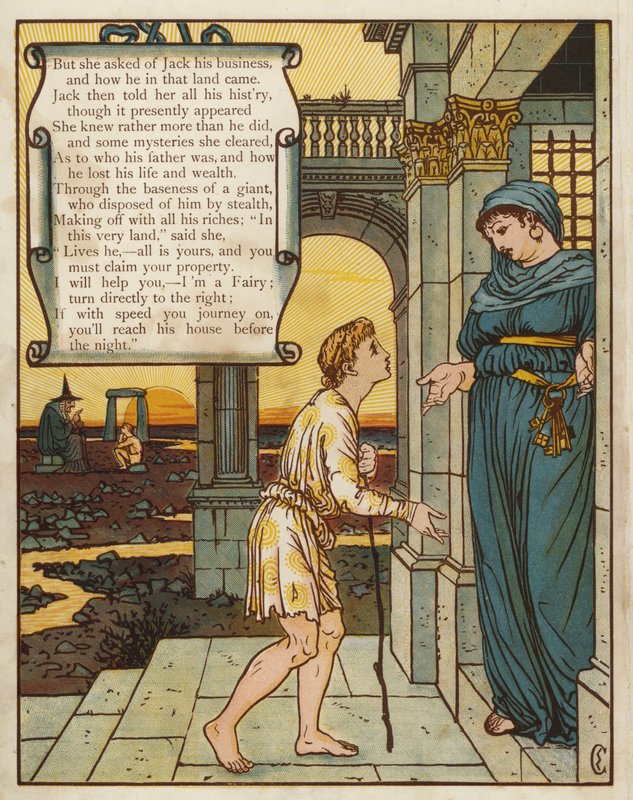 Jack och bönstjälken (färg litho) av Walter Crane