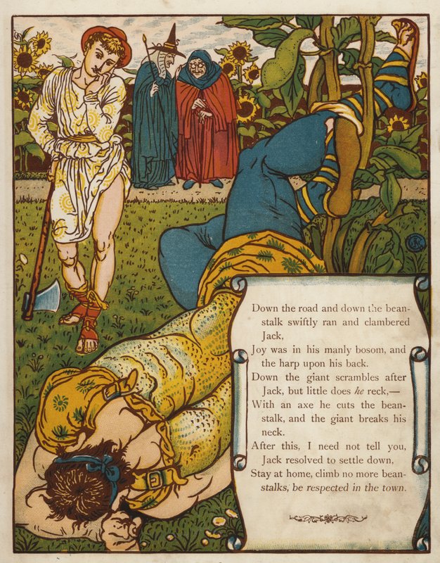 Jack och bönstjälken (färg litho) av Walter Crane