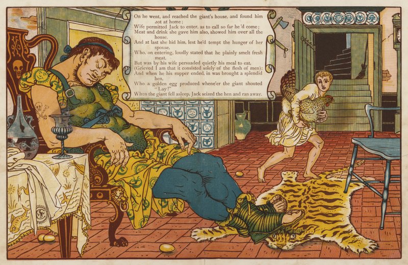 Jack och bönstjälken (färg litho) av Walter Crane