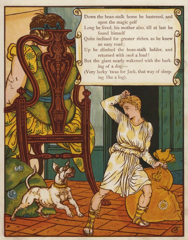 Jack och bönstjälken (färg litho) av Walter Crane