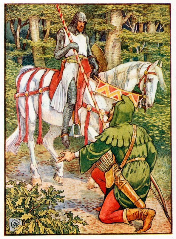 Lyttel John och riddaren av Walter Crane