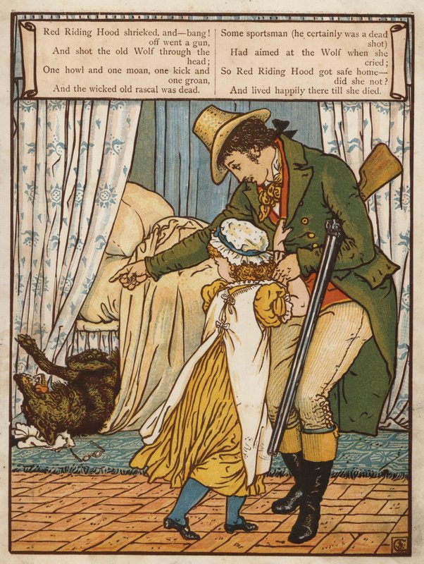 Rödluva (färg litho) av Walter Crane