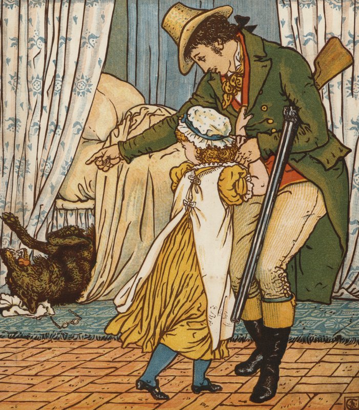 Rödluva (färg litho) av Walter Crane