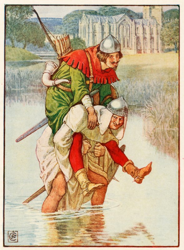 Robin Hood och Fader Tuck av Walter Crane