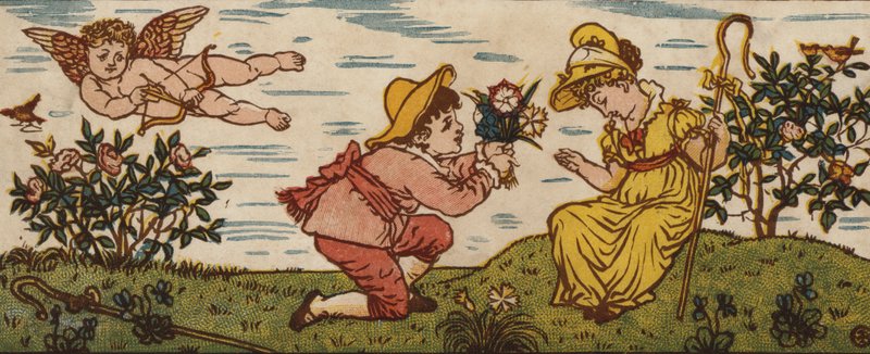 Rosen är röd; The Violets Blue; Den rosa är söt; Och så är du (färg litho) av Walter Crane