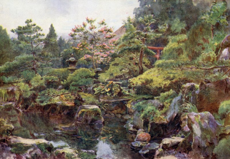 En sten- och vattenträdgård, Hakone av Walter Frederick Roofe Tyndale