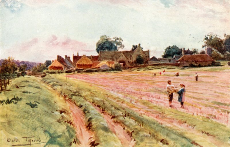 A Somerset Homestead, nära Limpley Stoke (färg litho) av Walter Frederick Roofe Tyndale