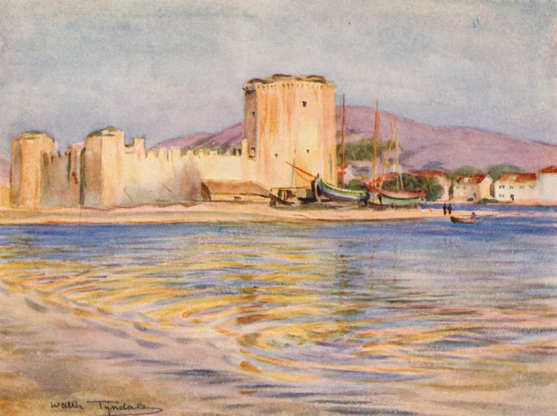 Castel Camerlengo, Trau (färglitografi) av Walter Frederick Roofe Tyndale