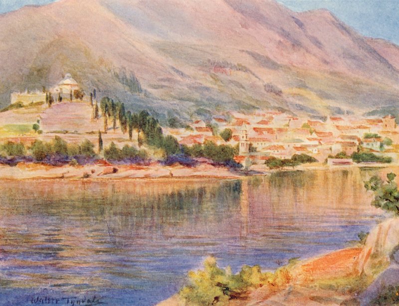 Cavtat, Gamla Ragusa (färglitografi) av Walter Frederick Roofe Tyndale