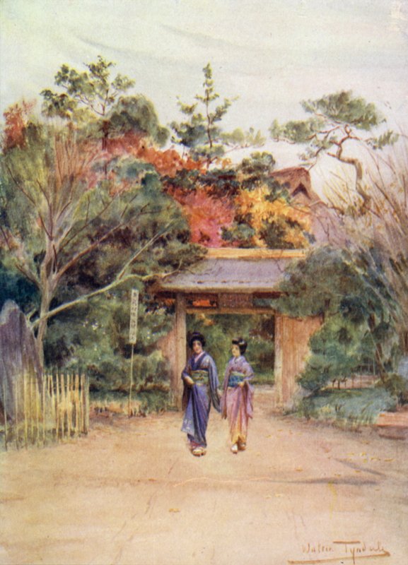 Gateway of Shaker Gardens nära Tokyo av Walter Frederick Roofe Tyndale