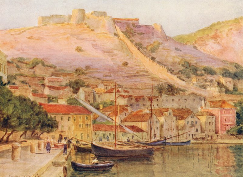 Lesina (färglitografi) av Walter Frederick Roofe Tyndale
