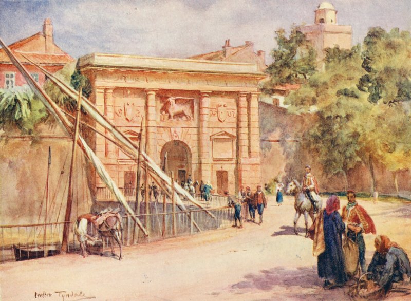 Terraferma-hållare, Zara (färglitografi) av Walter Frederick Roofe Tyndale