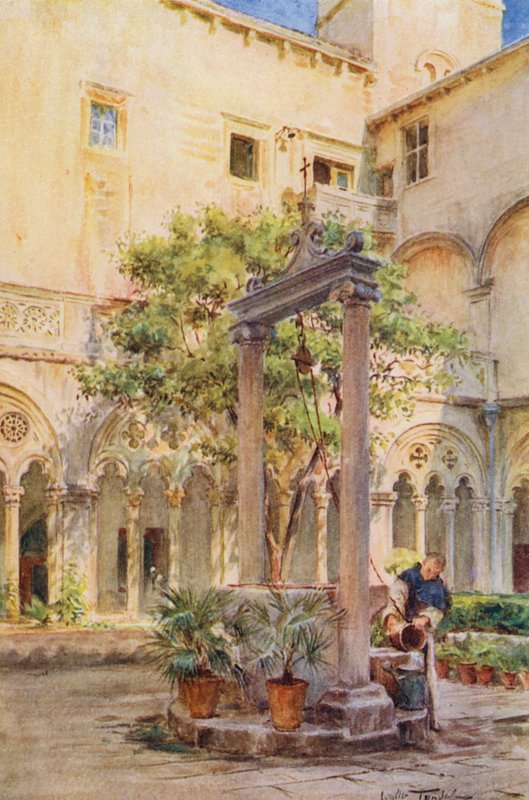 Klostret San Domenico, Ragusa (färglitografi) av Walter Frederick Roofe Tyndale