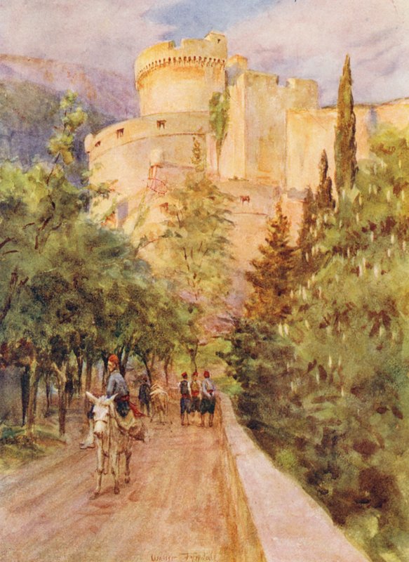 Minceta-tornet, Ragusa (färglitografi) av Walter Frederick Roofe Tyndale