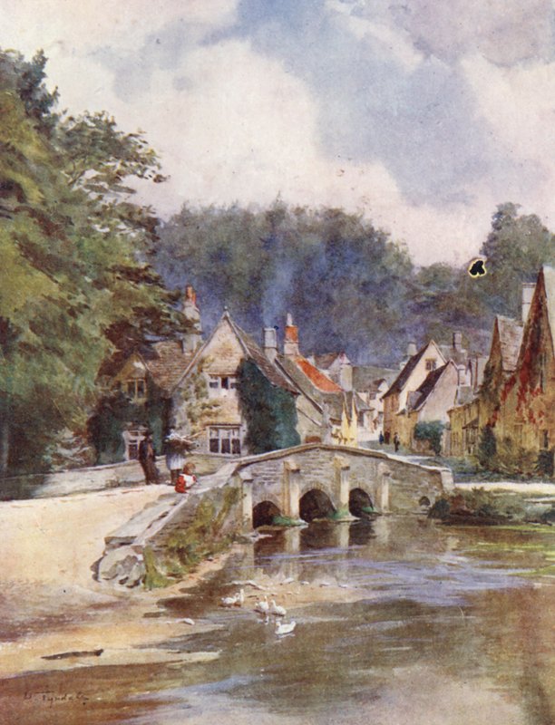 Wessex: Castle Combe, North Wilts (färglitografi) av Walter Frederick Roofe Tyndale