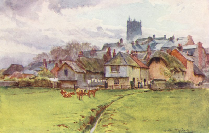 Wessex: Fordington, Dorchester (färglitografi) av Walter Frederick Roofe Tyndale