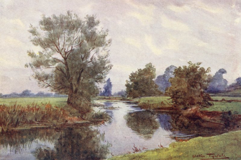 Wessex: On the Stour (färglitografi) av Walter Frederick Roofe Tyndale